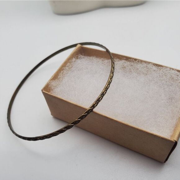 Aztecā bronzedāsimplisticĀ braceletābangle - Picture 2 of 2